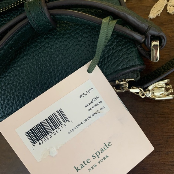 New Kate spade dark green crossbody - Picture 7 of 8